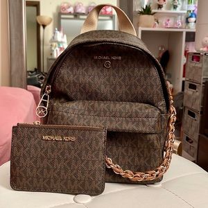 Michael Kors Slater Extra Small Convertible Backpack w/ matching Card Holder